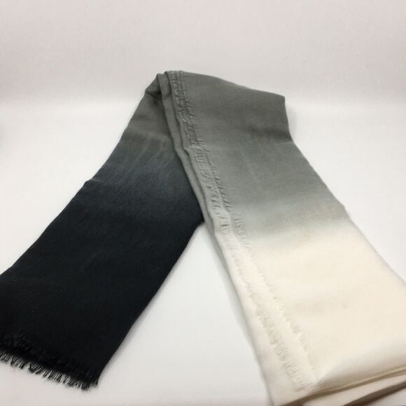 Carly Cushnie Scarf Ombre Print Black Gray and Cream - Picture 13 of 16